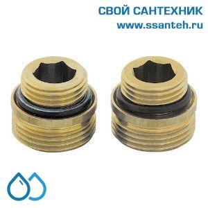 14815 HERZ, 1300221 Ниппель переходной с плоским уплот. Rp1/2xG3/4, комп. 2 шт.