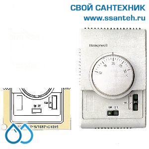15739 HONEYWELL T6371A1019 Термостат для вентиляции 3-х ск., 10-30С, 230В, антисипатор, нагрев или охлажд
