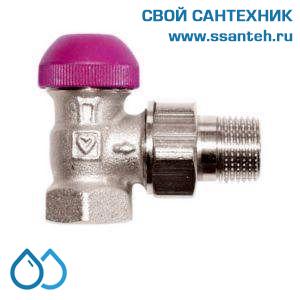 16107 HERZ 1752465 Клапан термостатический радиаторный угловой, 3/8", Kvs 0,019-0,39 м3/час, PN 10 бар, 120°C со ступенчатой преднастройкой 