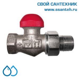 16182 HERZ 1772367 Клапан термостатический радиаторный прямой, 1/2", Kvs 0,03-1,1 м3/час, PN 10 бар, 120°C с плавной преднастройкой