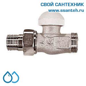 16228 HERZ 1773381 Клапан термостатический радиаторный прямой, 1/2"-"ЕК", Kvs 1,1 м3/час, PN 10 бар, 120°C