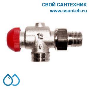 16240 HERZ 1774867 Клапан термостатический радиаторный осевой, 1/2"-"ЕК", Kvs 0,03-1,2 м3/час, PN 10 бар, 120°C с плавной преднастройкой 