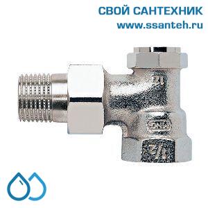18027 Honeywell, V2410E0020 Клапан запорно-измерительный радиаторный угловой, 3/4", Kvs 0.2/1.0, Ру 10, 130С, с подключением расходомера