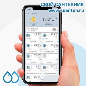 23778  POER PTC10PTR16_868 Термостат комнатный беспроводной в комплекте с реле, 868МГц, ПИД-регулирование, 7 дней, 230В, 16А, WiFi, android, IOS приложение